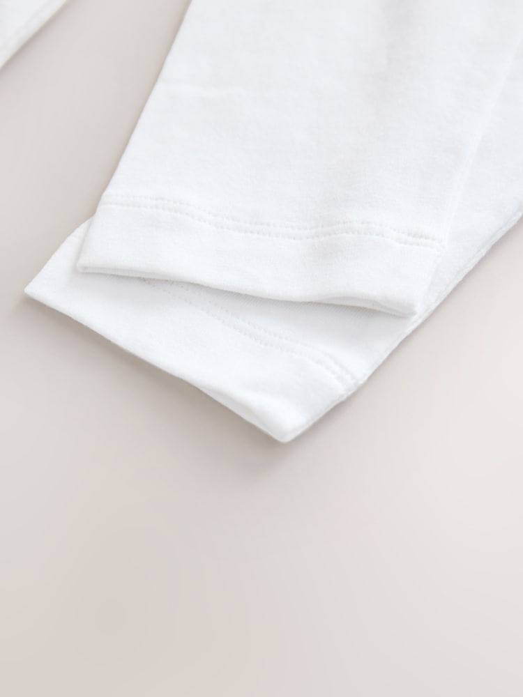 White Long Sleeve Vests 2 Pack (1.5-12yrs) - Image 6 of 6