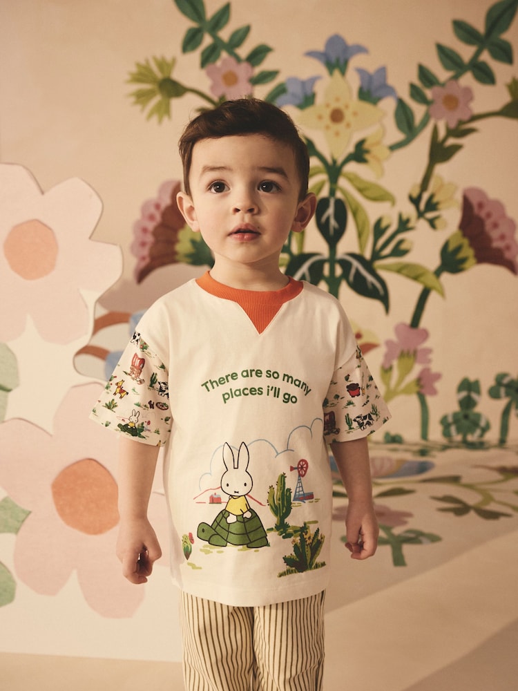 Green/White Miffy Graphic Print Short Sleeve T-Shirt (3mths-7yrs) - Image 1 of 4