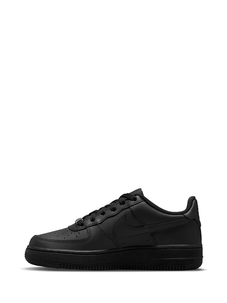 Nike Black Air Force 1 Youth Trainers - Image 2 of 10 Nike Black Air Force 1 Youth Trainers - Image 2 of 10