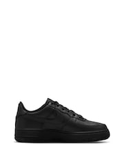 Nike Black Air Force 1 Youth Trainers - Image 3 of 10