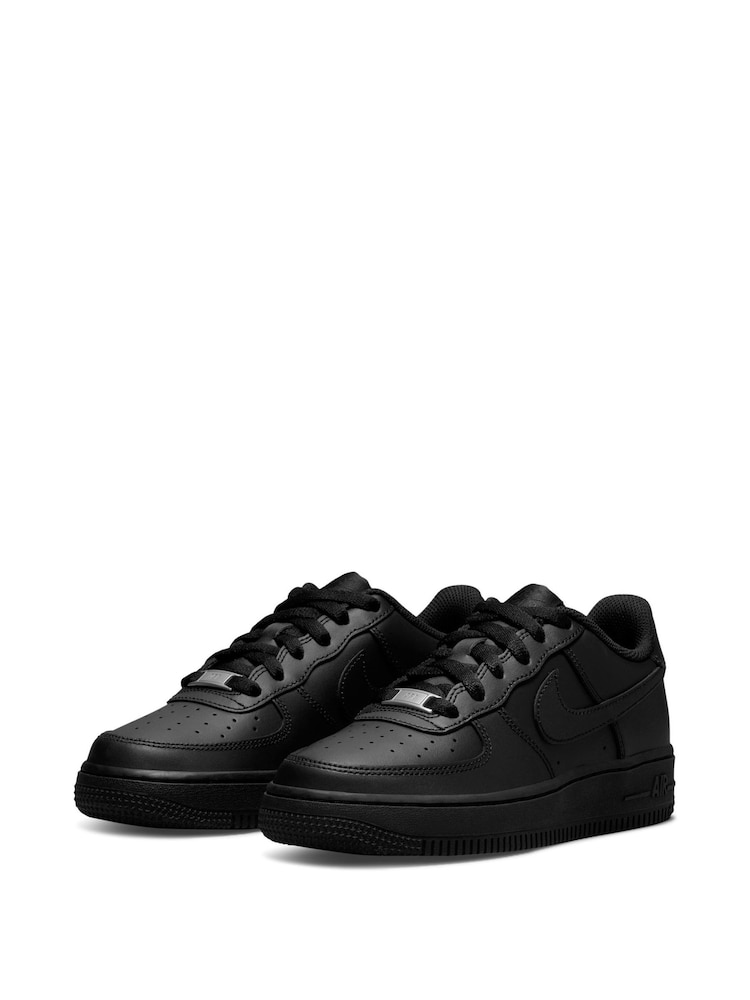 Nike Black Leather Trainers Size Buy Nike Black Air Force Youth