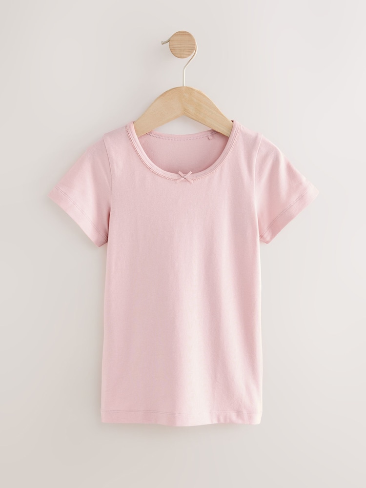 Pink Short Sleeve Vests 2 Pack (1.5-12yrs) - Image 2 of 6