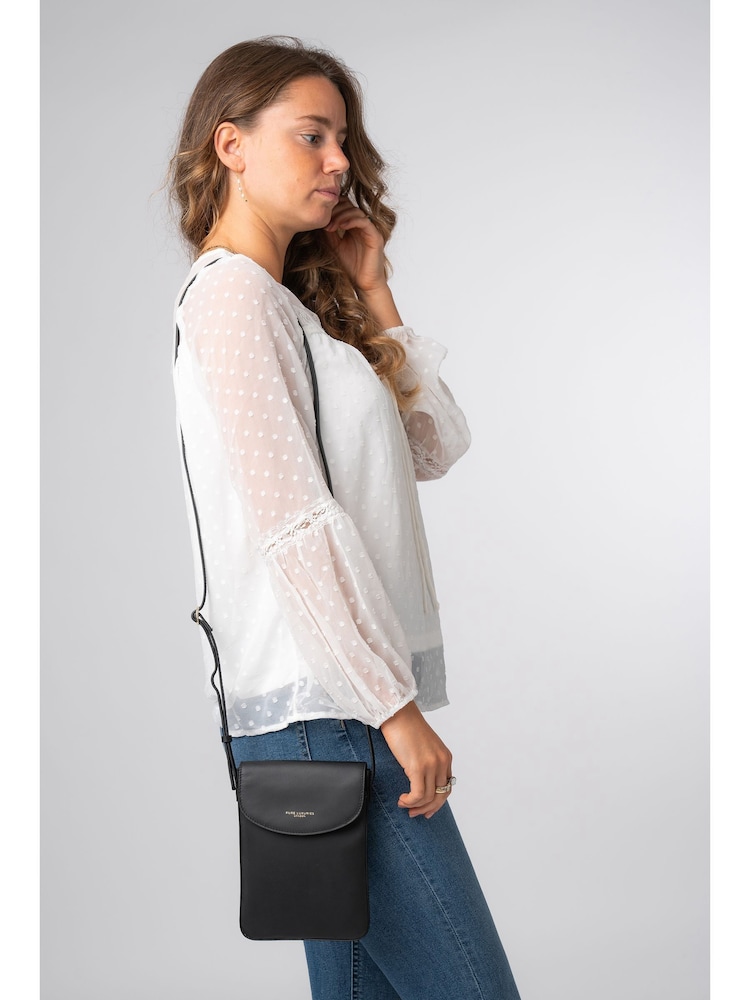 Pure Luxuries London 'Lyra' Leather Cross-Body Phone Bag - Image 2 of 7