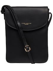 Pure Luxuries London 'Lyra' Leather Cross-Body Phone Bag - Image 4 of 7