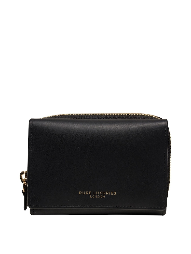 Pure Luxuries London 'Libby' Leather Tri-Fold Purse - Image 1 of 4