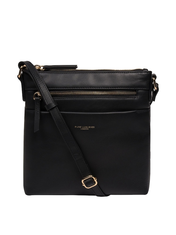 Pure Luxuries London 'Brooke' Leather Cross-Body Bag - Image 1 of 7