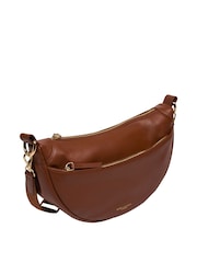 Pure Luxuries London 'Heidi' Leather Crescent Cross-Body Bag - Image 6 of 8