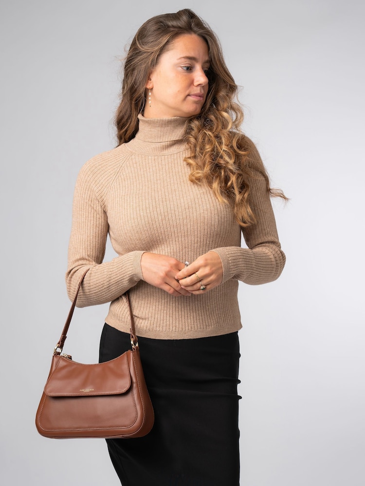Pure Luxuries London 'Mable' Leather Grab Bag - Image 1 of 6