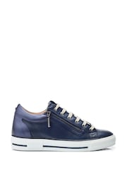 Moda in Pelle BRAMLEIGH HIDDEN WEDGE LEATHER TRAINER WITH SIDE ZIP DETAIL - Image 2 of 4