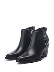 Moda in Pelle Penza Western Style Smart Black Ankle Boots - Image 2 of 4