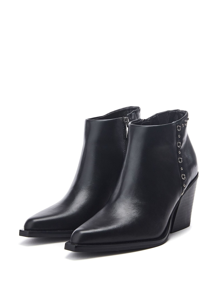 Moda in Pelle Penza Western Style Smart črna gležnjarji - Slika 2 iz 4 Moda in Pelle Penza Western Style Smart črna gležnjarji - Slika 2 iz 4