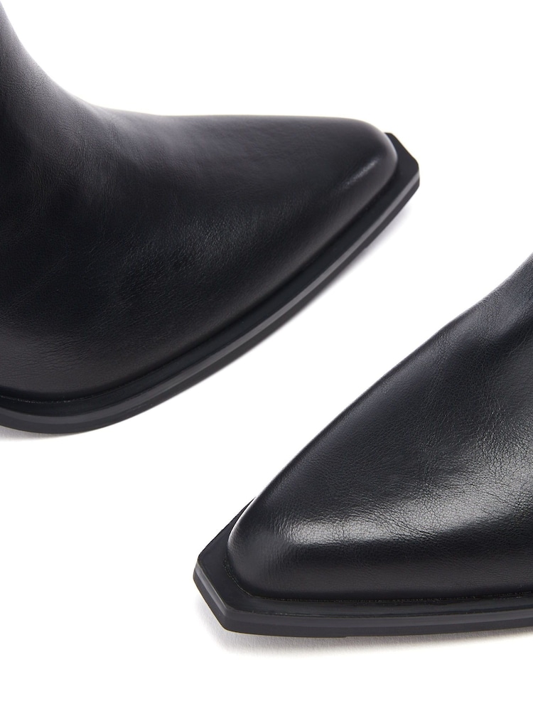 Moda in Pelle Penza Western Style Smart Black Ankle Boots - Image 4 of 4