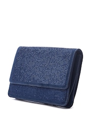 Blau - Moda In Pelle Christiie Glitzernde Clutch mit Kette - Bild 2 von 4