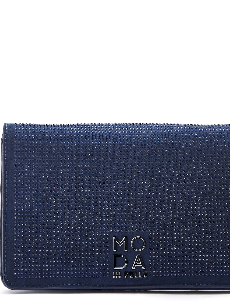Moda In Pelle Christiie Glitz Clutch Bag With Chain - Image 3 of 4