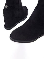 Moda in Pelle Sherri Knee High Wedge Black Boots - Image 4 of 4