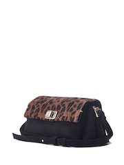Moda In Pelle Animal Leopard Print Britney Fold Over Bag - Image 2 of 4