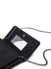 Schwarz - Moda In Pelle Christiie Glitzernde Clutch mit Kette - Bild 4 von 4