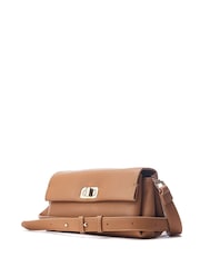Moda In Pelle Britney Leopard Print Fold Over Brown Bag - Image 2 of 4