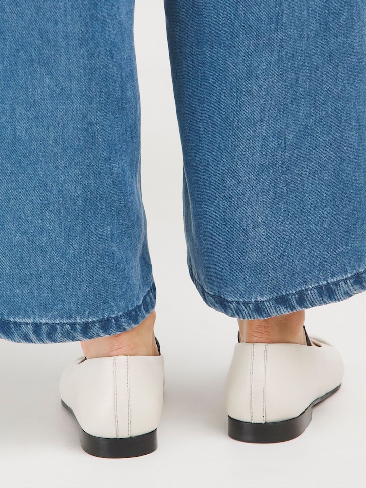 Crema - JD Williams Ruched Front Elastic Mary Jane Barre Ballerinas In Wide Fit - Imagen 2 de 4
