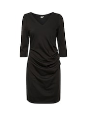 Kaffe Kaindia Cocktail 3/4 Sleeve V-Neck Dress - Image 4 of 5