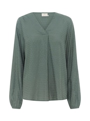 Kaffe KAelsa V-Neck Long Sleeve Blouse - Image 4 of 5