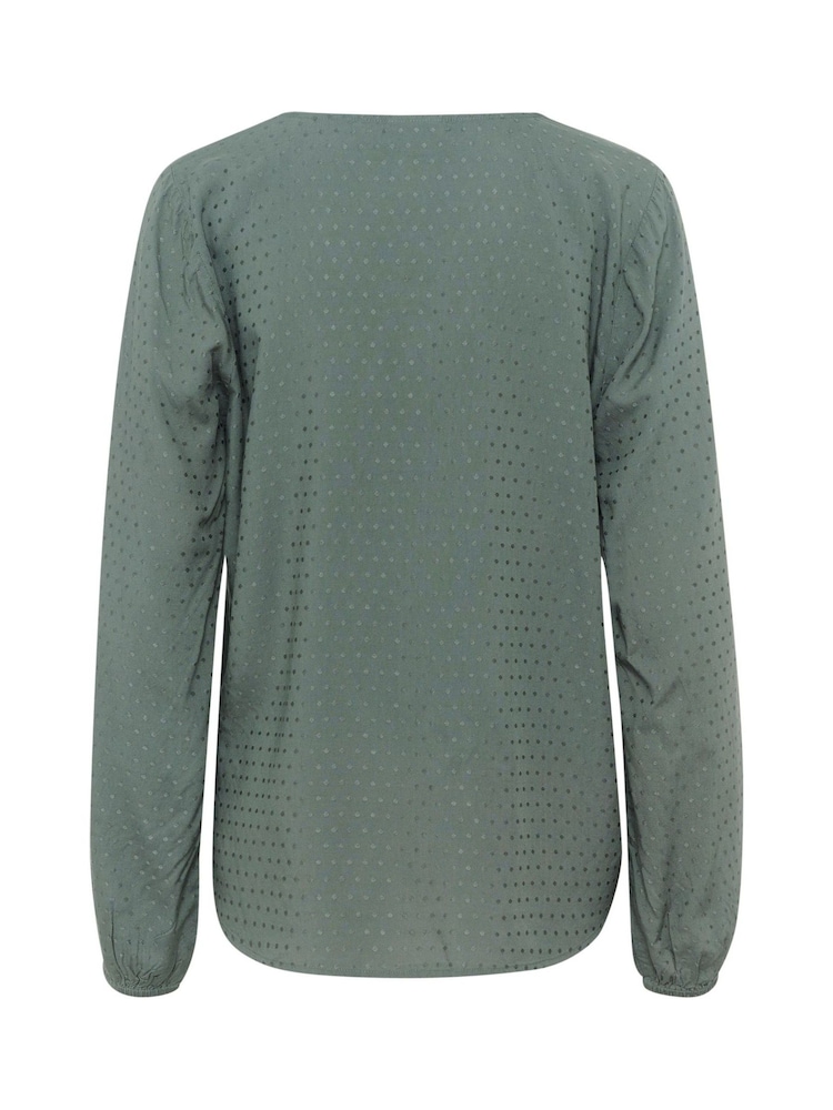 Kaffe KAelsa V-Neck Long Sleeve Blouse - Image 5 of 5