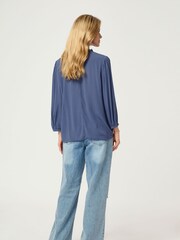 Kaffe KAkamilla 3/4 Sleeves Notch Neck Blouse - Image 3 of 5