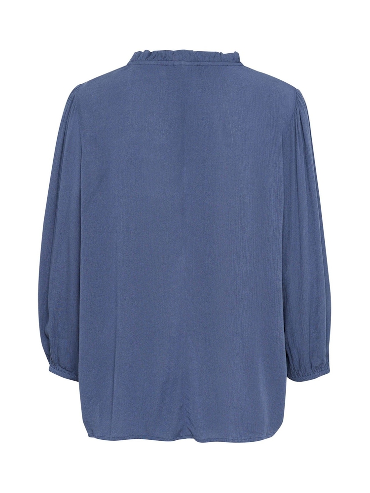 Kaffe KAkamilla 3/4 Sleeves Notch Neck Blouse - Image 5 of 5
