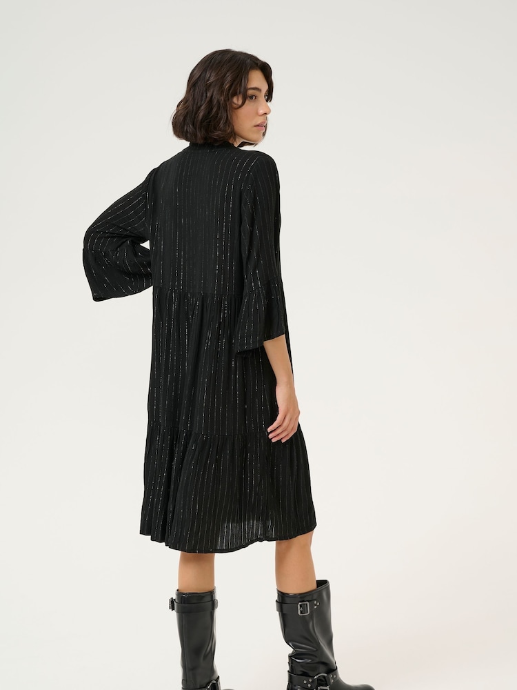Kaffe Liv Pinstripe Dress - Image 2 of 4