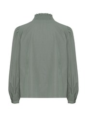 Kaffe KAmaia V-Neck Pleats Long Sleeve Shirt - Image 5 of 5