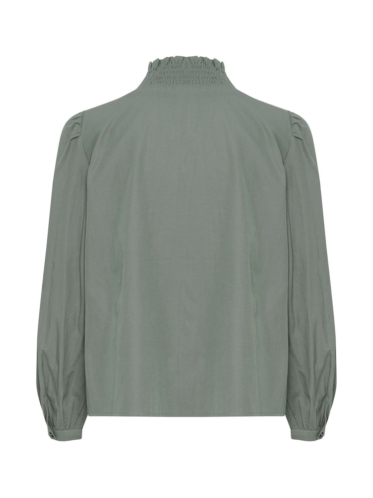 Kaffe KAmaia V-Neck Pleats Long Sleeve Shirt - Image 5 of 5