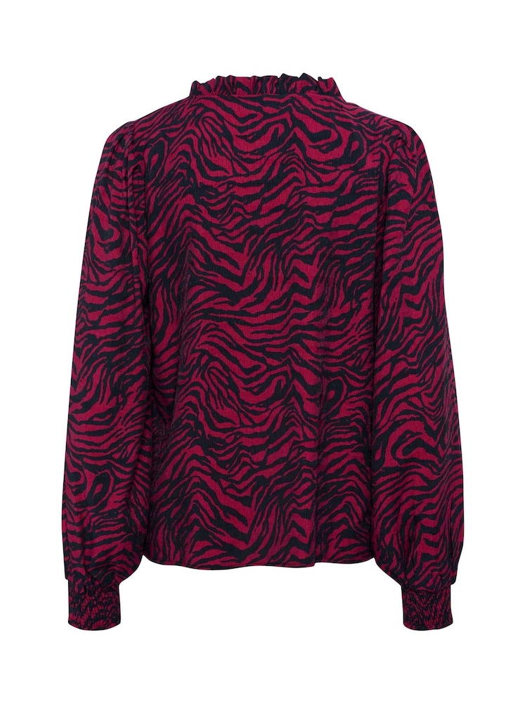 Kaffe KAjodie V-Neck Long Sleeve Black Blouse - Image 5 of 5