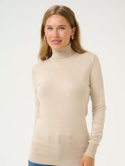 Kaffe Astrid Long Sleeve Regular Fit Roll Neck Jumper - Image 1 of 5