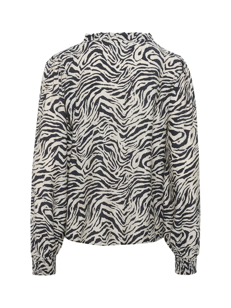 Kaffe KAjodie V-Neck Long Sleeve Black Blouse - Image 5 of 5