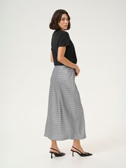 Kaffe Lotte Satin Elastic Waist Maxi Skirt - Image 3 of 6