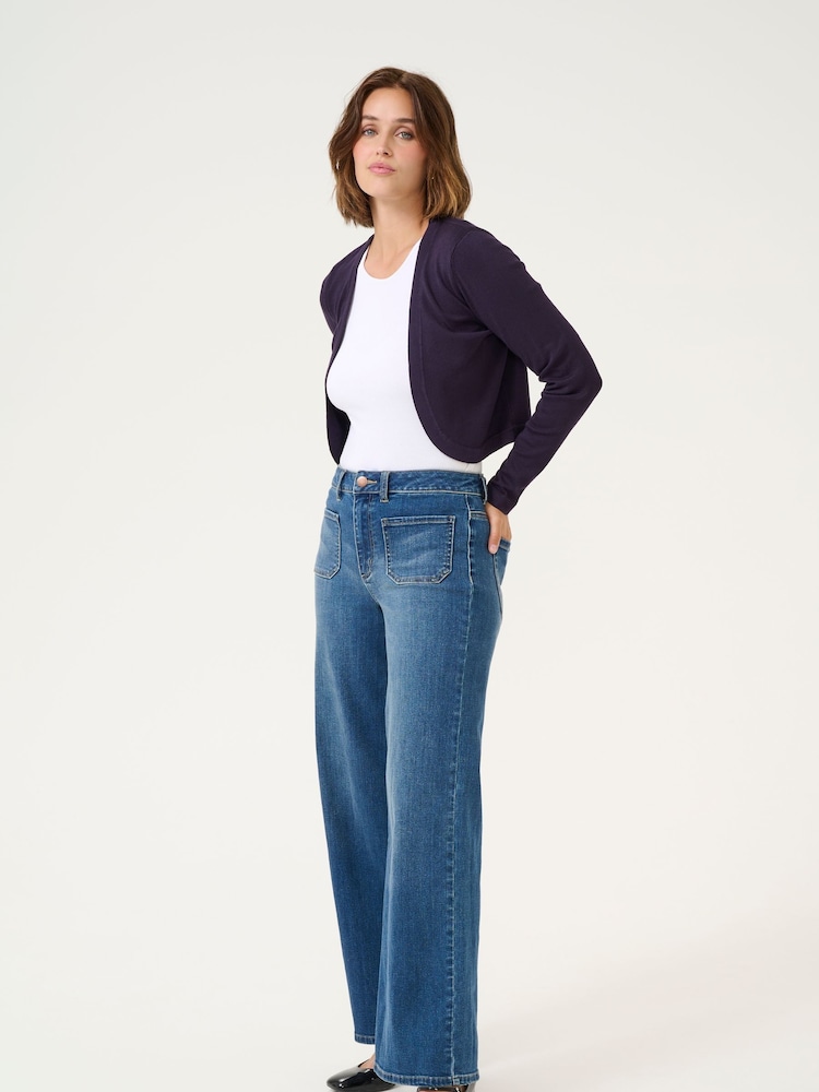 Kaffe Slim Fit Kaastrid Bolero Long Sleeves Cardigan - Image 2 of 5