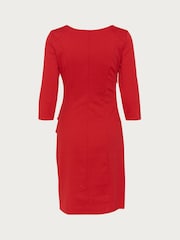 Kaffe Kaindia Cocktail 3/4 Sleeve V-Neck Dress - Image 4 of 5