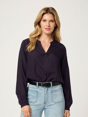 Kaffe KAcalinda V-Notch Neck Casual Fit Blouse - Image 1 of 5