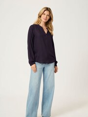 Kaffe KAcalinda V-Notch Neck Casual Fit Blouse - Image 2 of 5