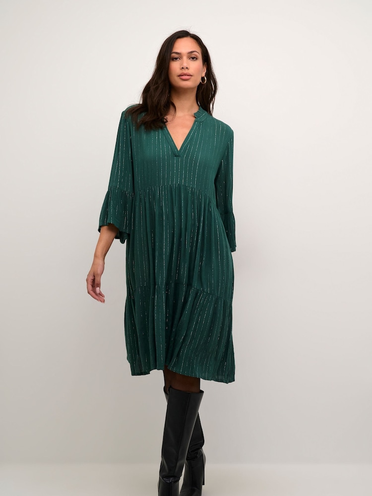 Kaffe Liv Pinstripe Dress - Image 2 of 5