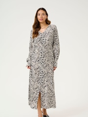 Kaffe KAjodie V-Neck Long Sleeves Maxi Dress - Image 1 of 6