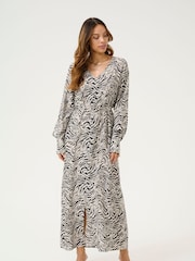 Kaffe KAjodie V-Neck Long Sleeves Maxi Dress - Image 2 of 6