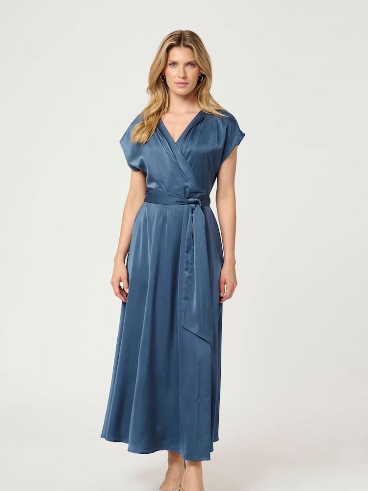Cream Blue CRNoretta V-Neck Short Sleeve Maxi Dress - Image 2 of 5