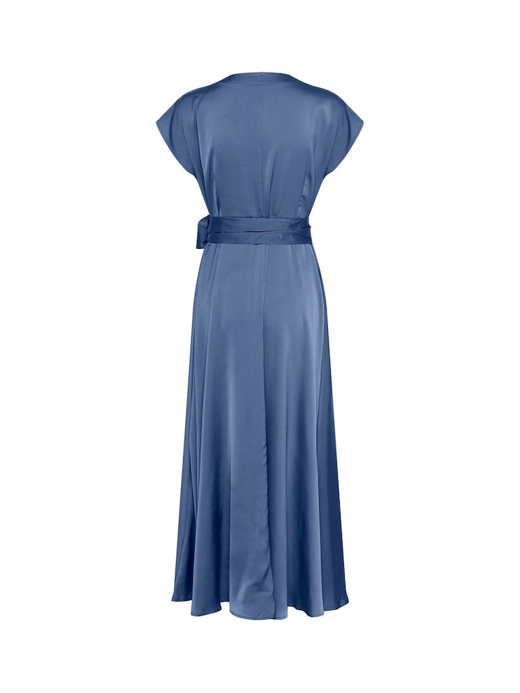 Cream Blue CRNoretta V-Neck Short Sleeve Maxi Dress - Image 5 of 5