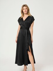 Cream CRNoretta V-Neck Short Sleeve Maxi Black Dress - Image 2 of 6