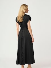 Cream CRNoretta V-Neck Short Sleeve Maxi Black Dress - Image 3 of 6