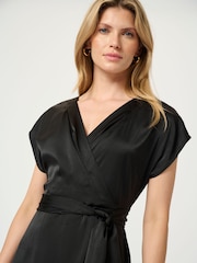 Cream CRNoretta V-Neck Short Sleeve Maxi Black Dress - Image 4 of 6