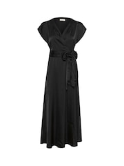 Cream CRNoretta V-Neck Short Sleeve Maxi Black Dress - Image 5 of 6