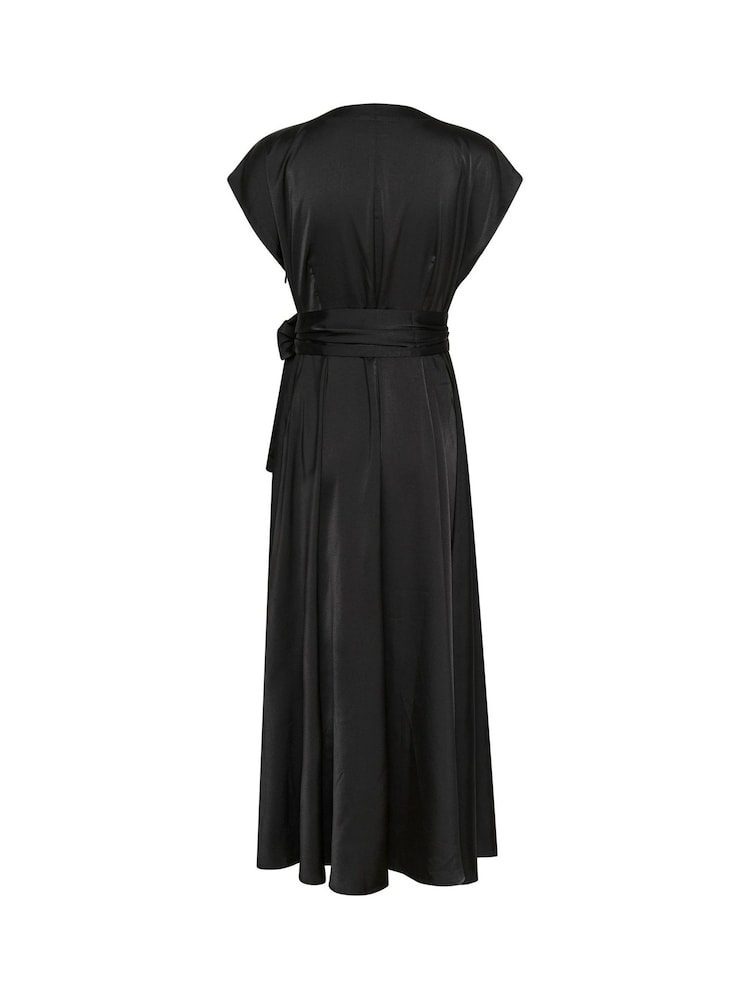 Cream CRNoretta V-Neck Short Sleeve Maxi Black Dress - Image 6 of 6