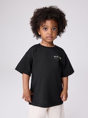 smALLSAINTS Black/Camo Younger Boys Oversized Underground Crew T-Shirt - Image 2 of 12